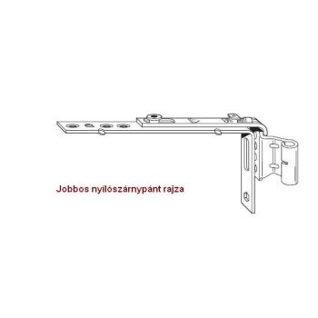   Roto NT Nyílószárnypánt E5 12/18-9 (280783) fa nyílászáróhoz, jobbos - kifutó