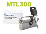   MUL-T-LOCK MTL-300 BS NST biztonsági hengerzárbetét 45/50, 5-kulcsos, nikkelezett