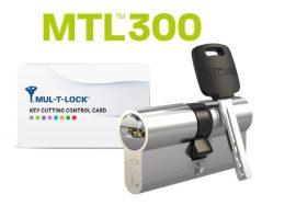 MUL-T-LOCK MTL-300 BS NST biztonsági hengerzárbetét 45/50, 5-kulcsos, nikkelezett