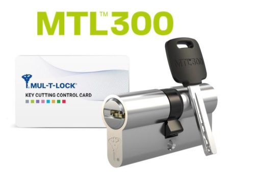 MUL-T-LOCK MTL-300 BS NST biztonsági hengerzárbetét 45/45, 5-kulcsos, nikkelezett