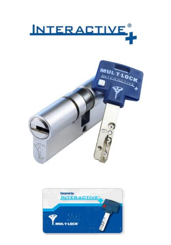 MUL-T-LOCK INTERACTIVE+ biztonsági hengerzárbetét 31/35 3-kulcsos, nikkelezett