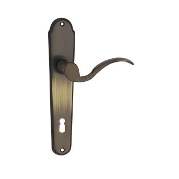   Löffelform-Posthorn antikolt hosszúcímes kilincsgarnitúra - kifutó