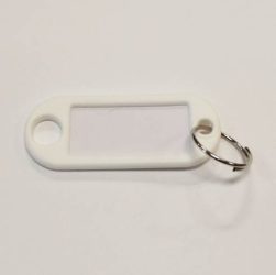Beírós kulcsjelző lap, műanyag, fehér