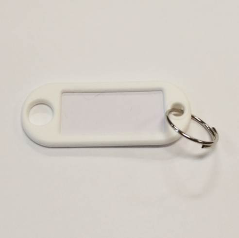 Beírós kulcsjelző lap, műanyag, fehér