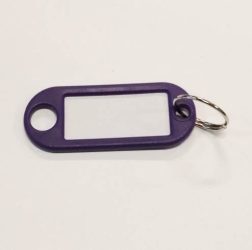 Beírós kulcsjelző lap, műanyag, lila