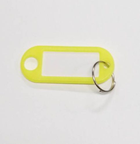 Beírós kulcsjelző lap, műanyag, video citromsárga