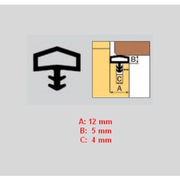  Trelleborg DIPRO H2001 tömítés belső ajtókhoz, fehér színű (680)