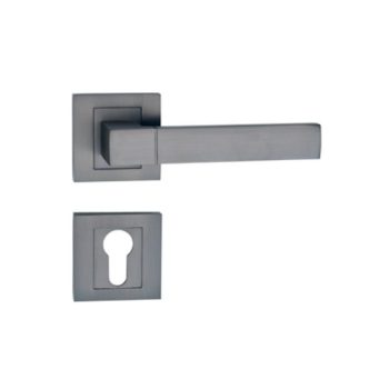   BASIC - FLORIDA antracit négyzetrozettás kilincsgarnitúra 