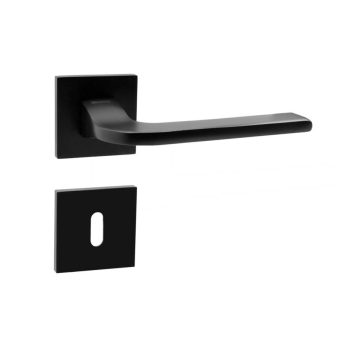 BASIC - IBIZA fekete négyzetrozettás kilincsgarnitúra