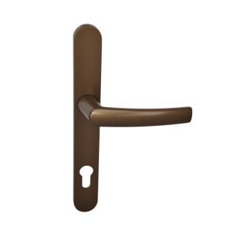   MISTRAL alu antik porszórt keskeny címes bejárati ajtókilincs 92 PZ