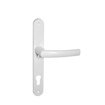   MISTRAL alu fehér porszórt keskeny címes bejárati ajtókilincs 92 PZ