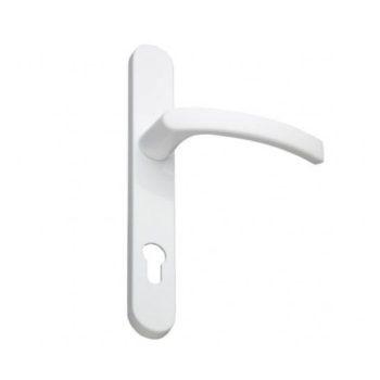   OPERA alu fehér porszórt keskeny címes bejárati ajtókilincs 92 PZ