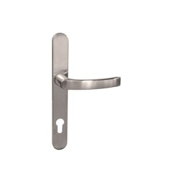   OPERA alu inoxszínű keskeny címes bejárati ajtókilincs 92 PZ