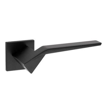 ORIGAMI fekete négyzetrozettás kilincsgarnitúra