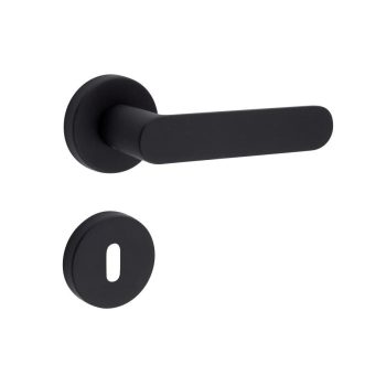 SHAPE matt fekete rozettás kilincsgarnitúra