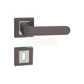 TEXAS antracit-króm négyzetrozettás kilincsgarnitúra