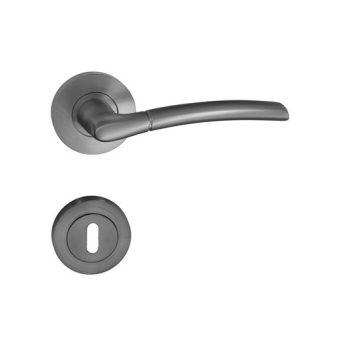 BASIC - VESTA antracit körrozettás kilincsgarnitúra 