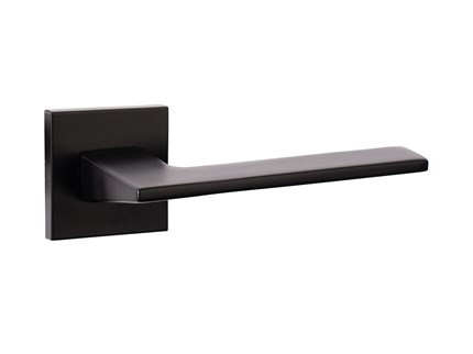 ZETA fekete négyzetrozettás kilincsgarnitúra - bevezető áron