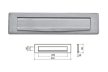 MAESTRO LEVÉLBEDOBÓ, A4, 334x80mm, INOX, szögletes  