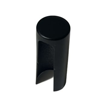 Pánttakaró sapka, sima, d=16, alumínium, fekete festett