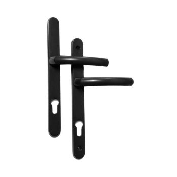   Szerelt portál veretgarnitúra 92 PZ, FEKETE, 3-csavaros, keskeny